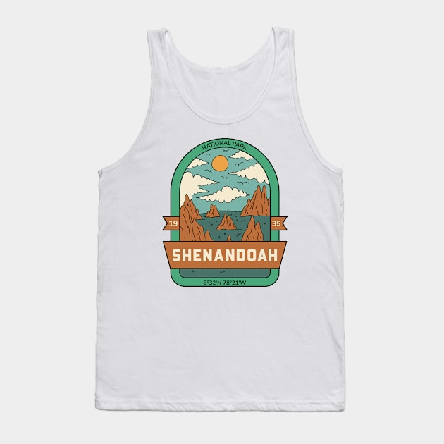 Shenandoah National Park Hiking Camping Outdoors Outdoorsman Tank Top by Tip Top Tee's